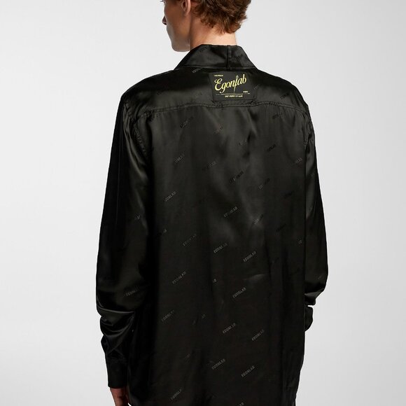 BNWT AW24 EGONLAB LOGO PRINT LONGUE SLEEVE SHIRT L - Picture 1 of 15